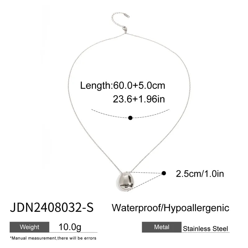 Wholesale Jewelry Simple Style Classic Style Geometric 304 Stainless Steel Pendant Necklace