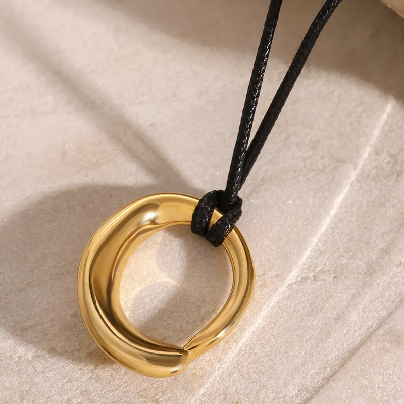 Wholesale Jewelry Simple Style Classic Style Geometric 304 Stainless Steel Pendant Necklace