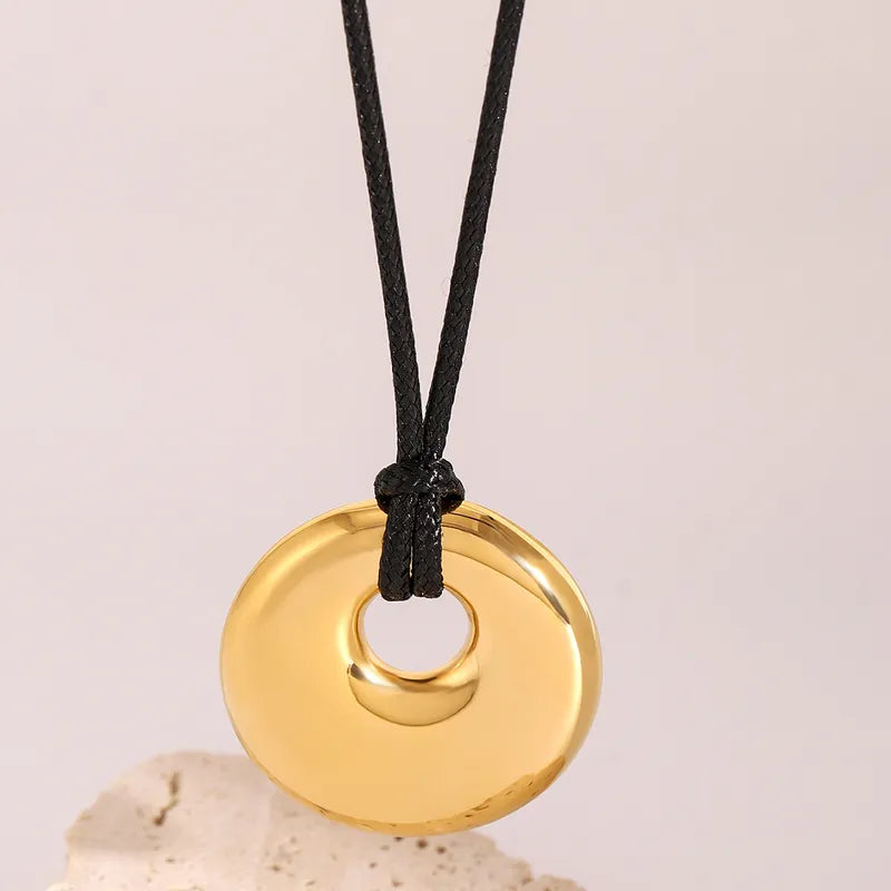 Wholesale Jewelry Simple Style Classic Style Geometric 304 Stainless Steel Pendant Necklace