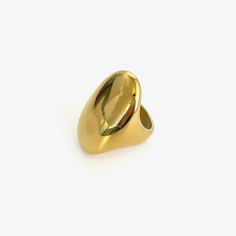 Wholesale Jewelry Simple Style Classic Style Geometric 316L Stainless Steel 18K Gold Plated Rings