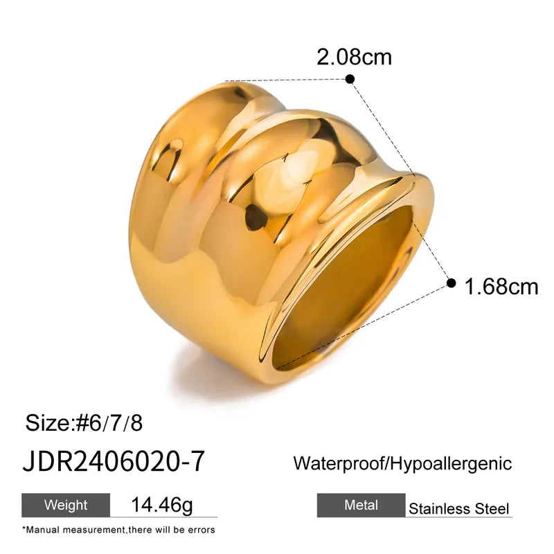 Wholesale Jewelry Simple Style Classic Style Geometric Solid Color 304 Stainless Steel Rings