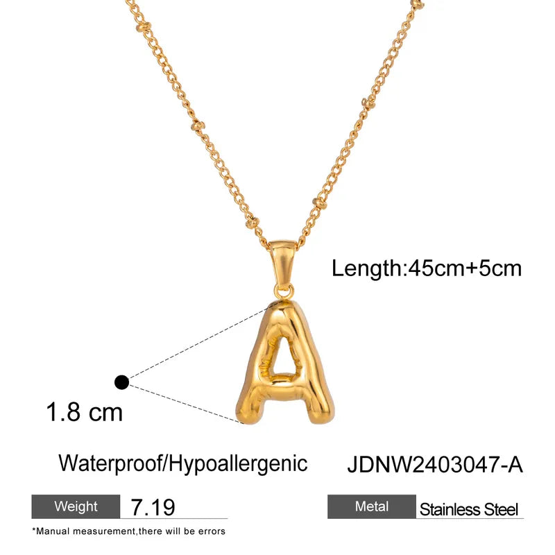 Wholesale Jewelry Simple Style Classic Style Letter 304 Stainless Steel Plating Pendant Necklace