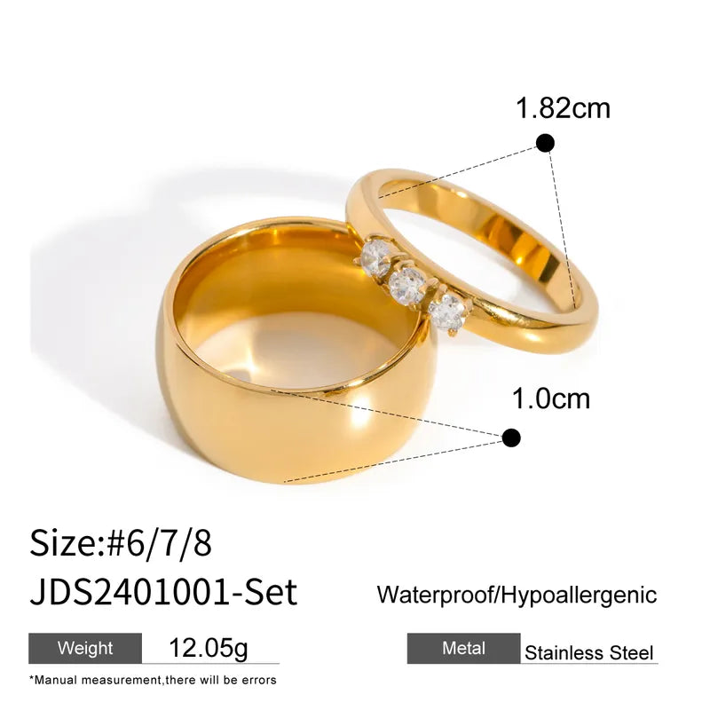 Wholesale Jewelry Simple Style Classic Style Round 304 Stainless Steel Rings