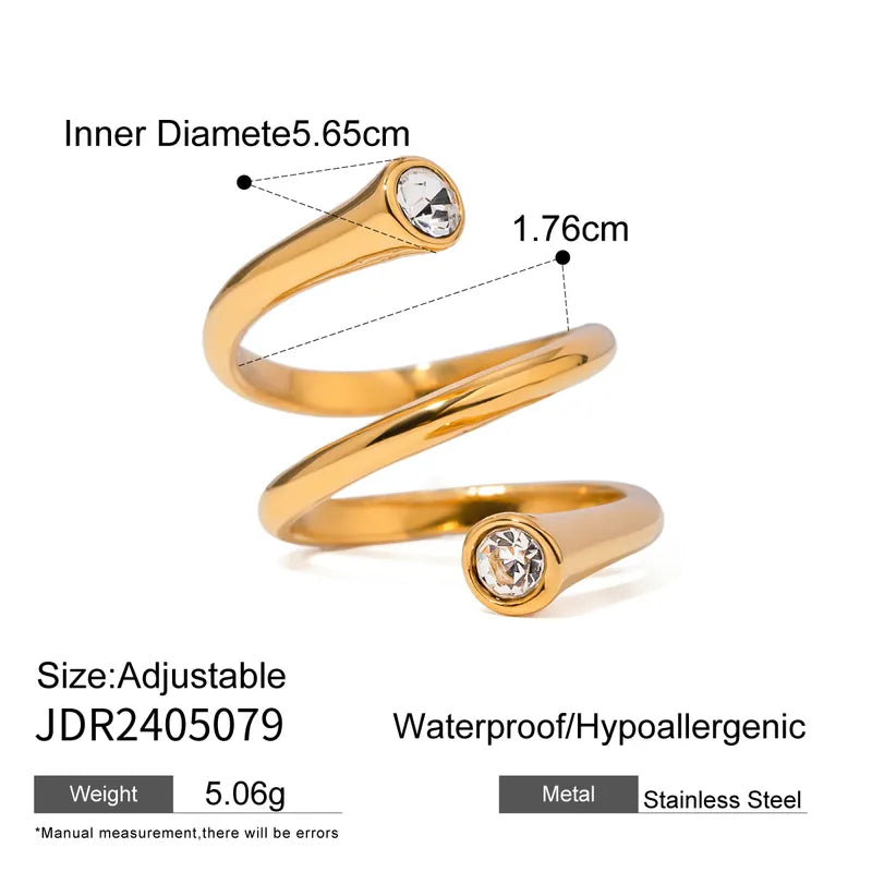 Wholesale Jewelry Simple Style Classic Style Solid Color 304 Stainless Steel Open Rings