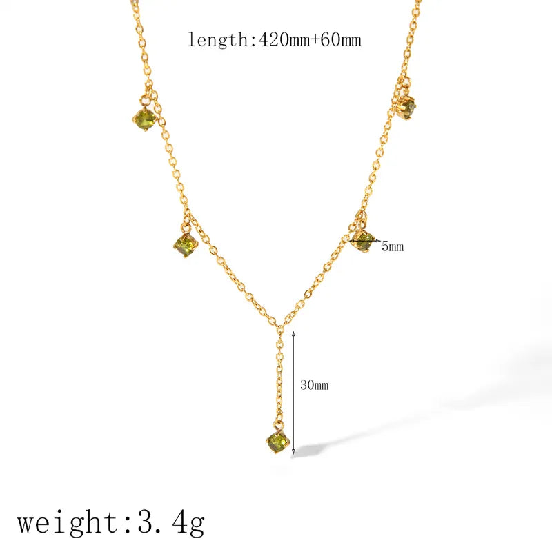 Wholesale Jewelry Simple Style Classic Style Solid Color 304 Stainless Steel Plating Pendant Necklace