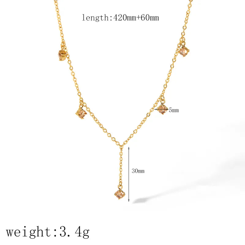 Wholesale Jewelry Simple Style Classic Style Solid Color 304 Stainless Steel Plating Pendant Necklace