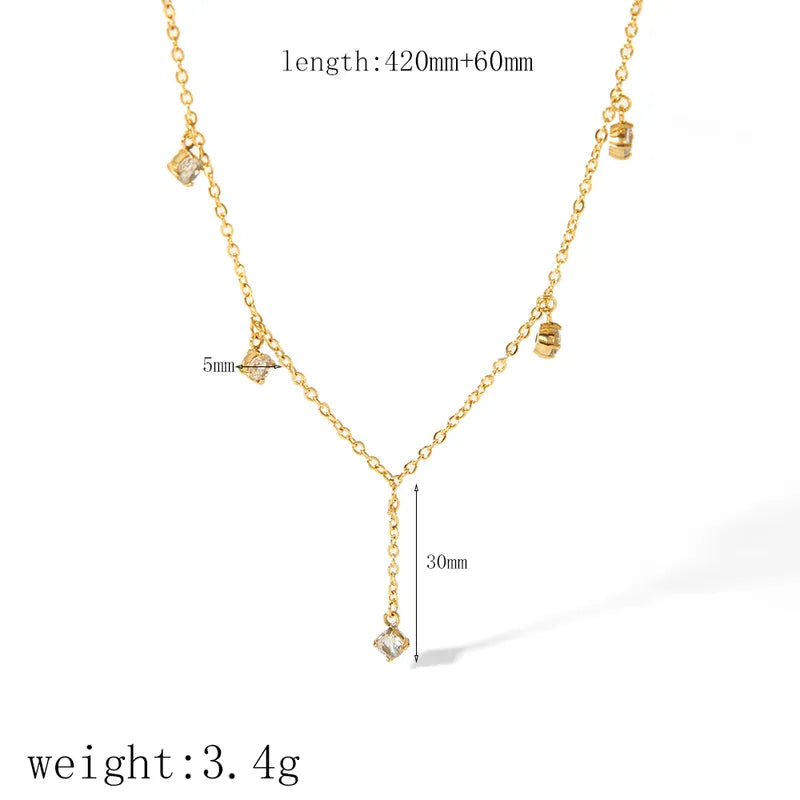 Wholesale Jewelry Simple Style Classic Style Solid Color 304 Stainless Steel Plating Pendant Necklace