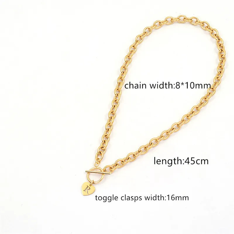 Wholesale Jewelry Simple Style Letter 304 Stainless Steel Plating Pendant Necklace