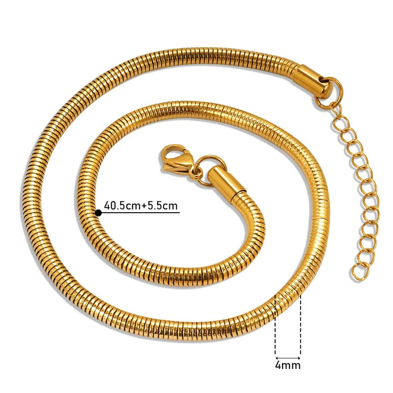 Wholesale Jewelry Simple Style Solid Color 304 Stainless Steel Necklace