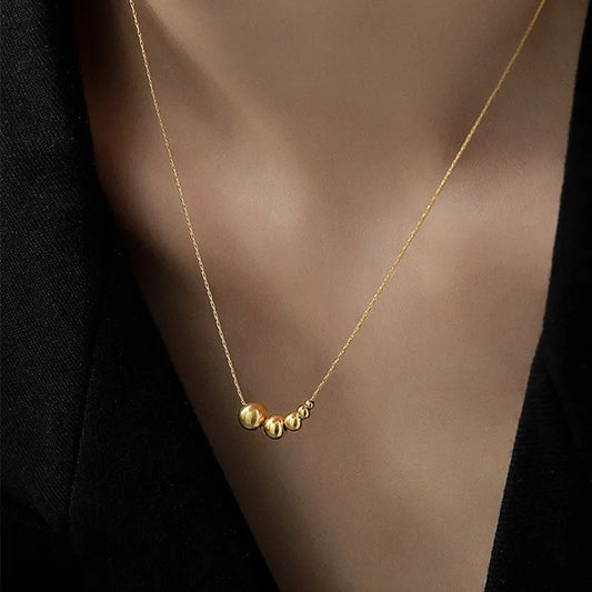 Wholesale Jewelry Sweet Simple Style Geometric 304 Stainless Steel 18K Gold Plated Necklace