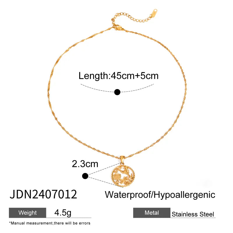 Wholesale Jewelry Vacation Simple Style Classic Style Geometric 304 Stainless Steel Necklace