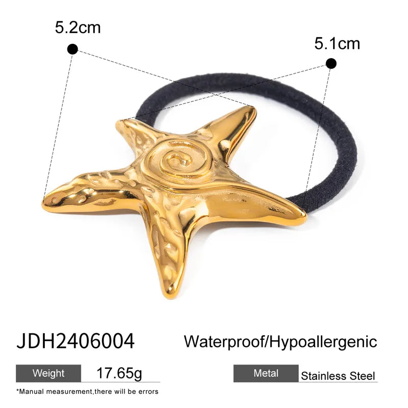 Wholesale Jewelry Vacation Simple Style Starfish 316 Stainless Steel 18K Gold Plated Star