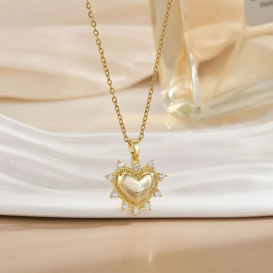 Jewelry Vintage Style Classic Style Animal Heart ShapeCopper Plating Pendant Necklace Cable Chain