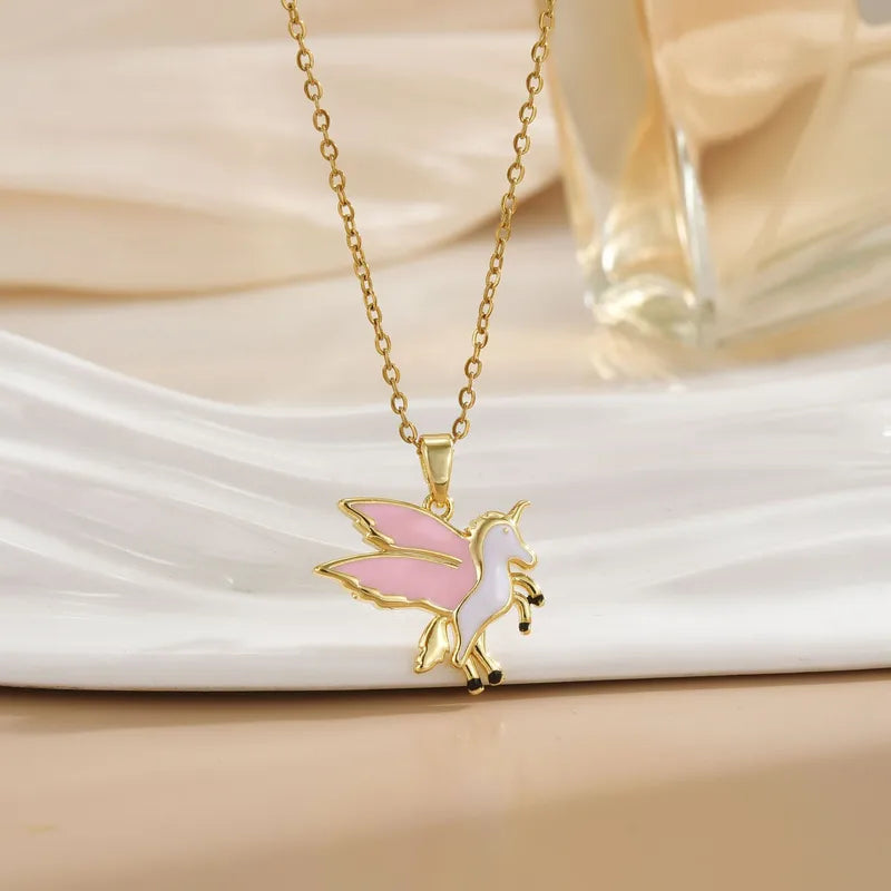 Jewelry Vintage Style Classic Style Animal Heart ShapeCopper Plating Pendant Necklace Cable Chain