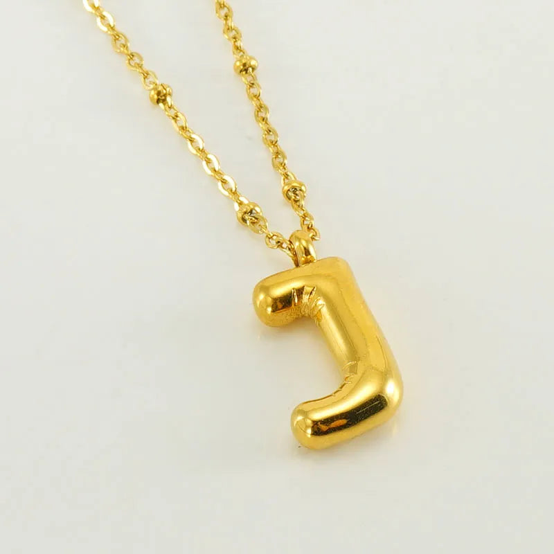 Wholesale Simple Style Commute Letter Stainless Steel Polishing Plating 18k Gold Plated Pendant Necklace