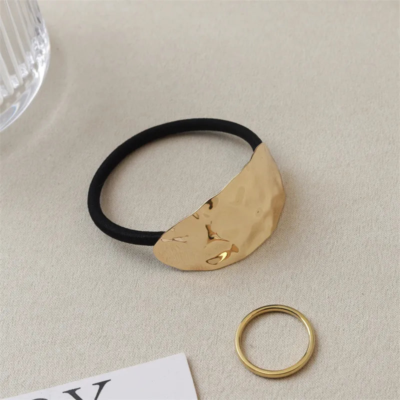 Women's Casual Simple Style Solid Color Alloy Nylon Hair Tie