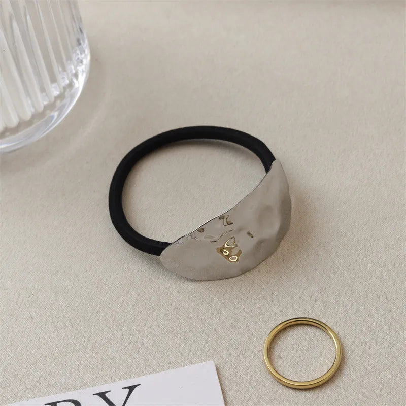 Women's Casual Simple Style Solid Color Alloy Nylon Hair Tie