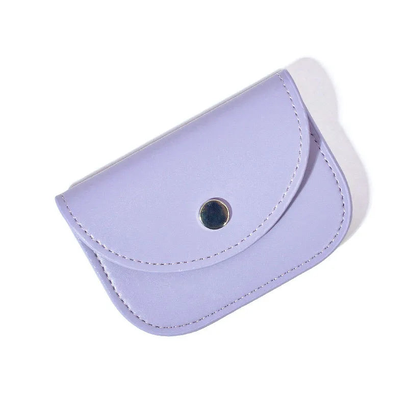 Women's Color Block Pu Leather Magnetic Buckle Wallets