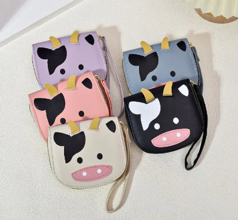 Women's Cows Pu Leather Zipper Wallets