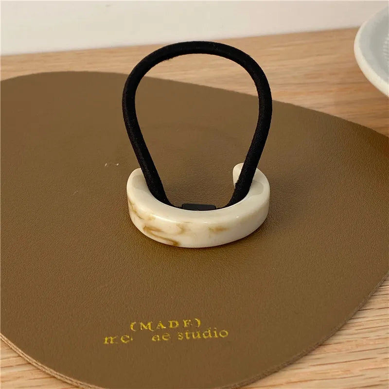 Women's Elegant Marble Acetic Acid Sheets Hair Tie