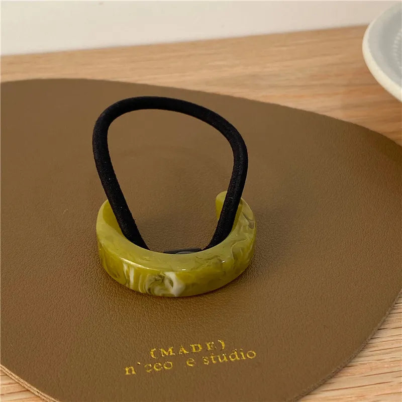 Women's Elegant Marble Acetic Acid Sheets Hair Tie