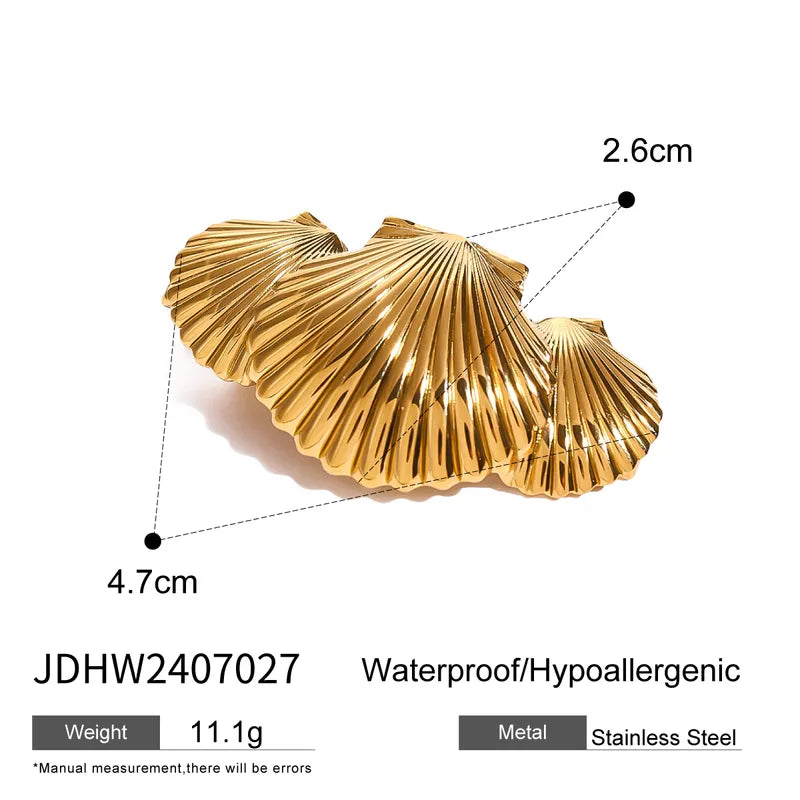 Women's Elegant Simple Style Classic Style Scallop 304 Stainless Steel Hair Clip