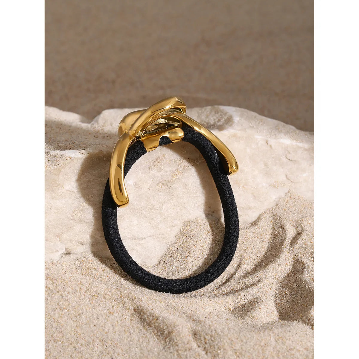 Women's IG Style Knot 304 Stainless Steel Rubber Band Hair Tie