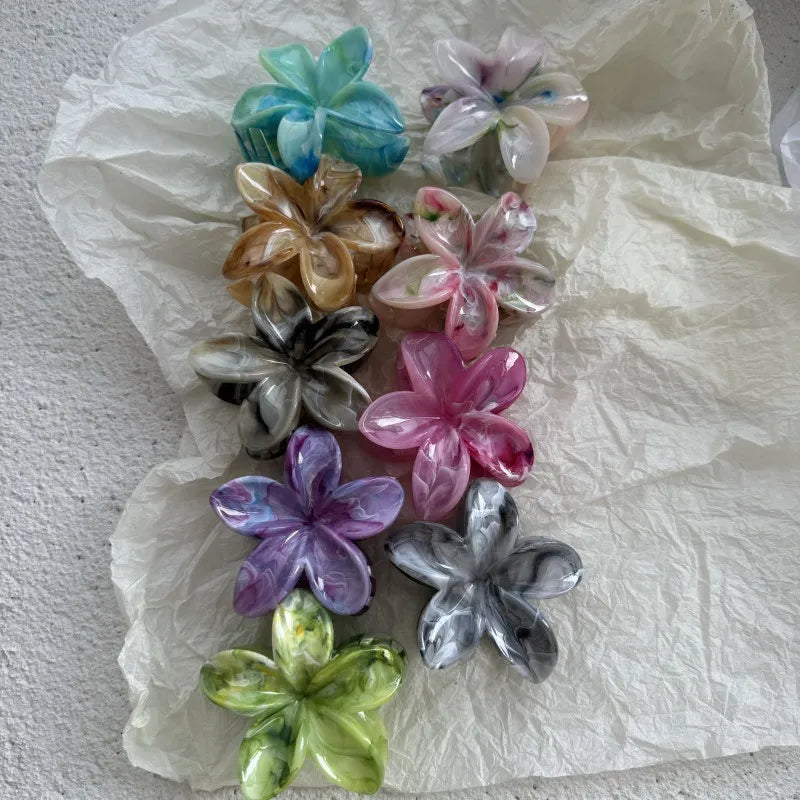 Women's IG Style Korean Style Flower Plastic Hair Claws