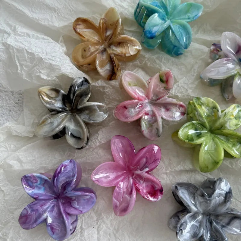 Women's IG Style Korean Style Flower Plastic Hair Claws