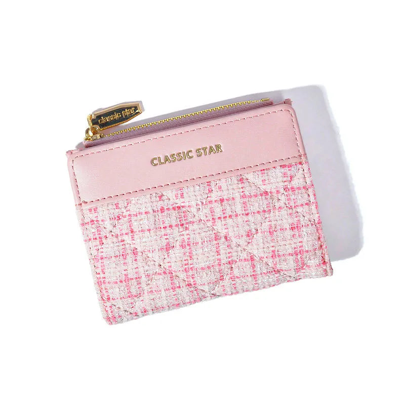 Women's Letter Solid Color Pu Leather Zipper Wallets