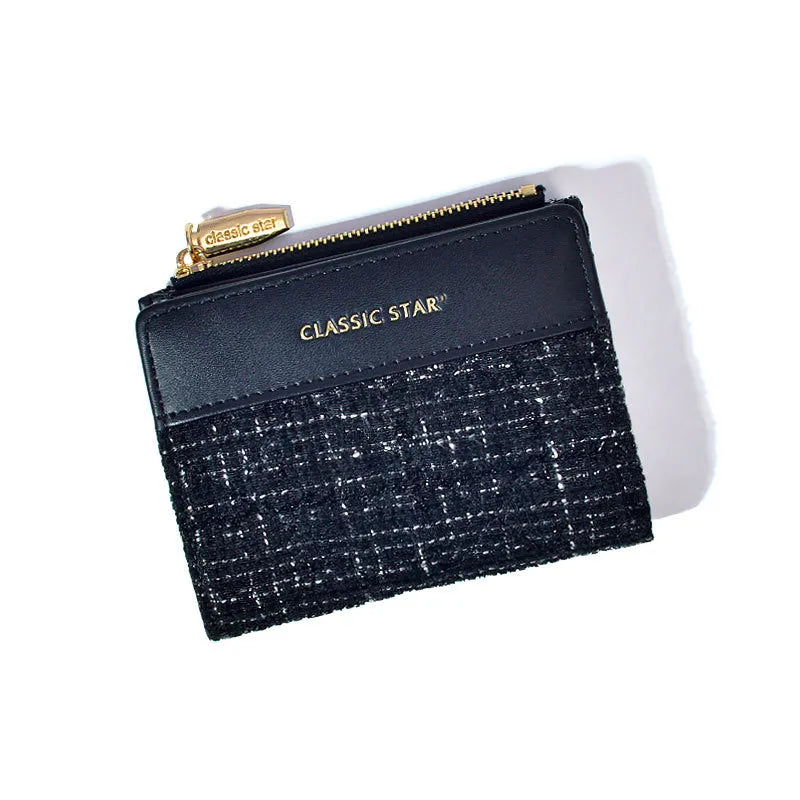 Women's Letter Solid Color Pu Leather Zipper Wallets