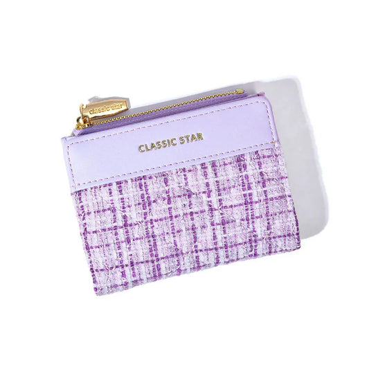 Women's Letter Solid Color Pu Leather Zipper Wallets