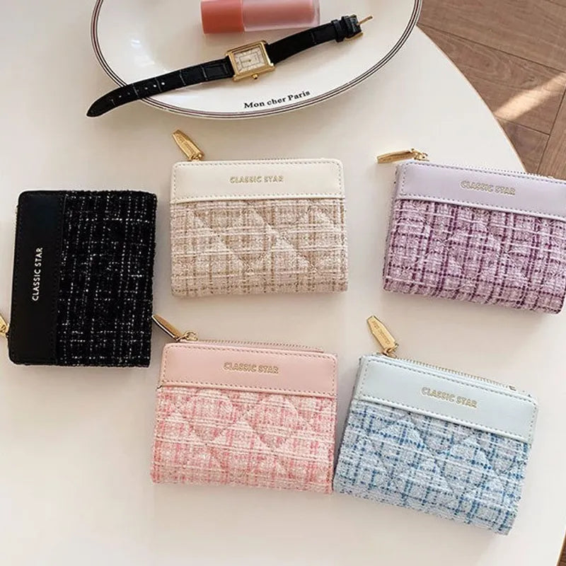 Women's Letter Solid Color Pu Leather Zipper Wallets