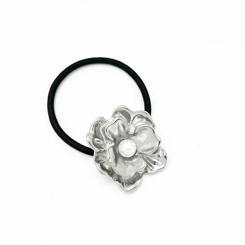 Women's Simple Style Flower Alloy Plating Hair Tie