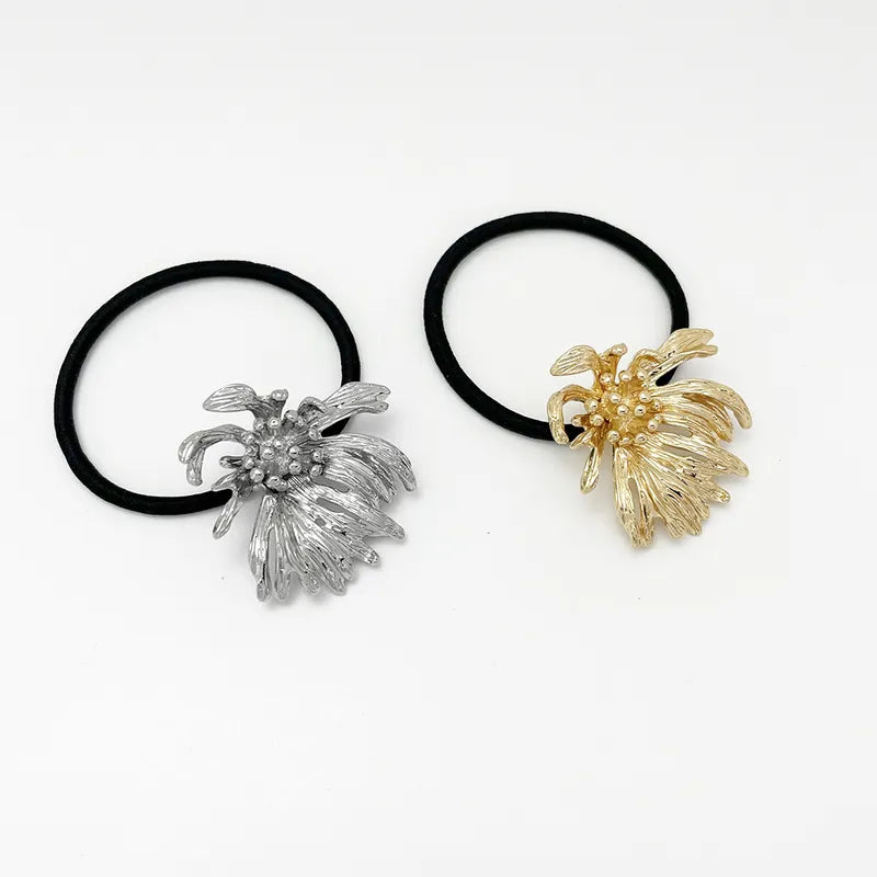 Women's Simple Style Flower Alloy Plating Hair Tie