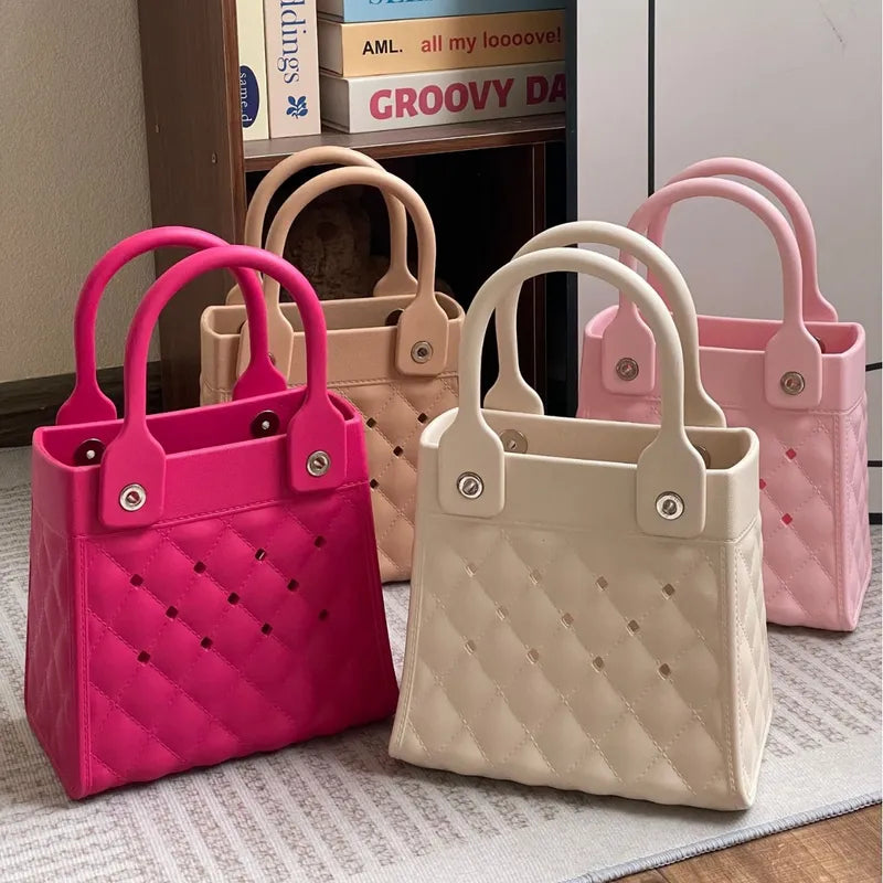 Women's Small EVA Solid Color Preppy Style Classic Style Square Open Square Bag