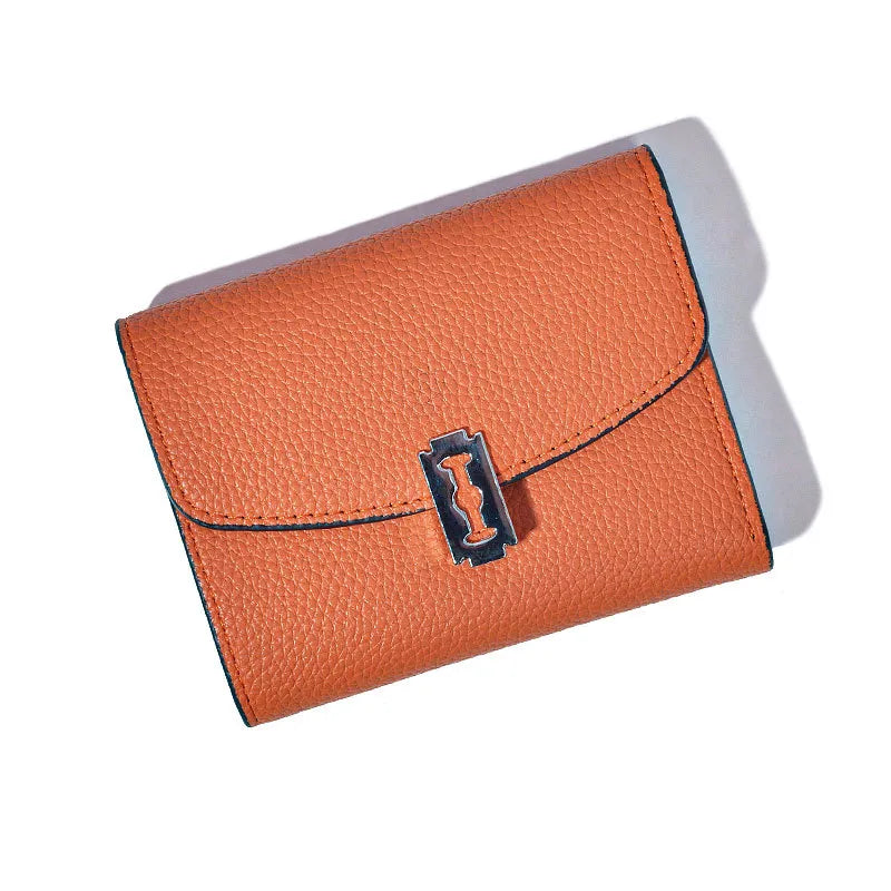 Women's Solid Color Pu Leather Flip Cover Wallets